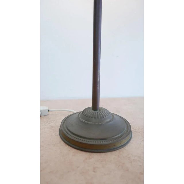 Brown Iron Table Lamp with Crystal Top, Germany, 1930s For Sale - Image 8 of 11