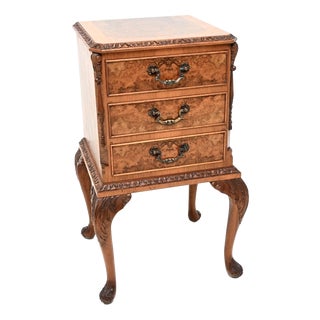 Antique Burr Walnut Chest of Drawers, 1930 For Sale