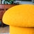 Saffron Mushroom Ottoman in Saffron Wool For Sale - Image 8 of 11