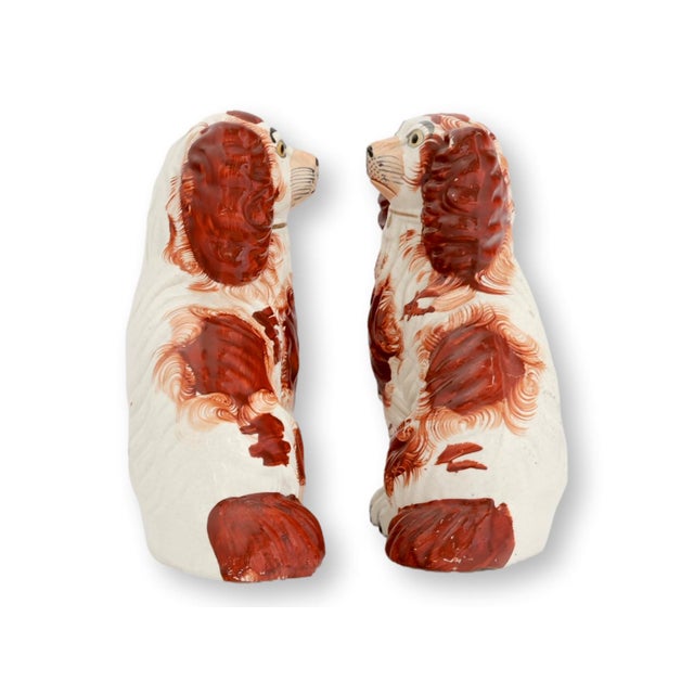 English 19th Century Staffordshire No. 5 Dogs / Spaniels For Sale - Image 3 of 5