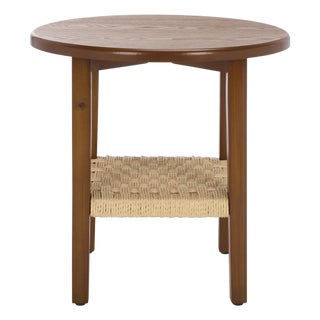 Rakoma 1 Shelf End Table in Walnut For Sale