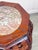 Wood Vintage Chinese Rosewood Marble Top Carved Plant Stand Table For Sale - Image 7 of 12