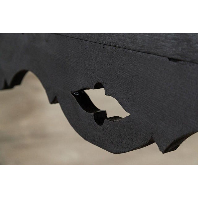 Large English Grain Ebonised Oak Dresser Base, 1870s For Sale - Image 15 of 17