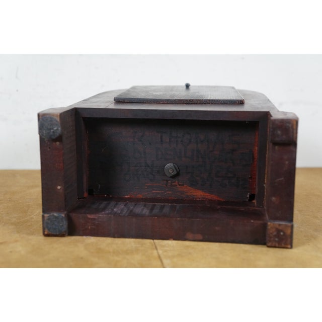 Antique Sessions 8 Day American Mahogany Cathedral Gong Beehive Mantel Clock For Sale - Image 12 of 12