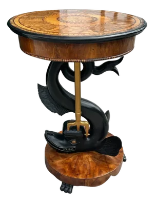 Early 19th Century Italian Neoclassical Dolphin Side Table