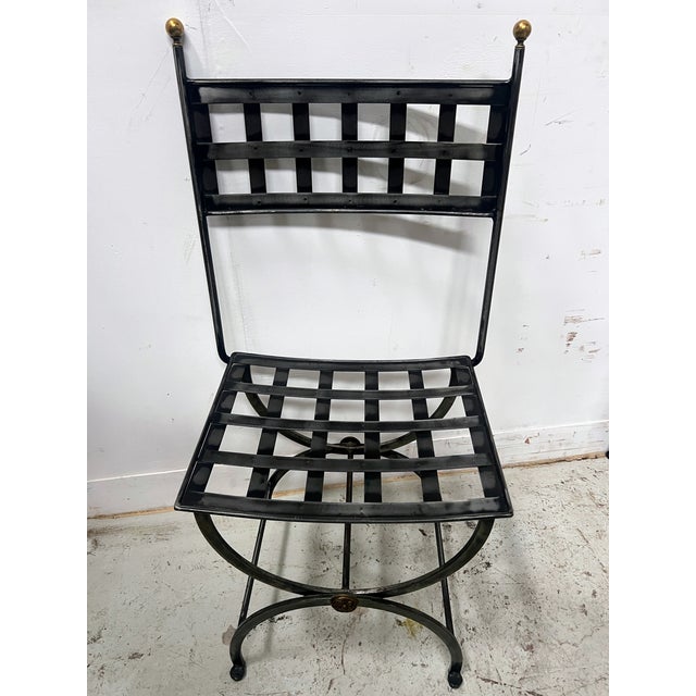 Veranda Chairs in Wrought Iron, Set of 4 For Sale - Image 10 of 16