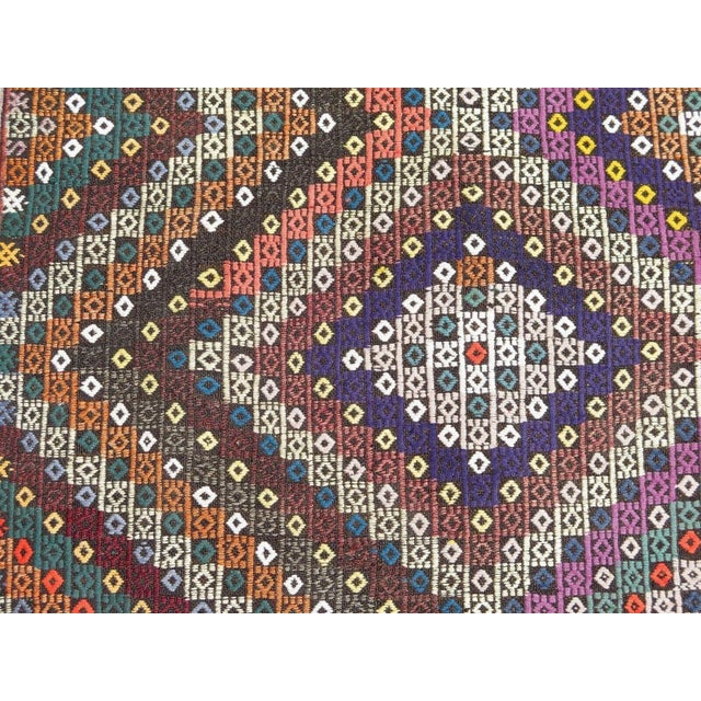 1960s Vintage Turkish Handmade Kilim Rug - 28"x133" For Sale - Image 5 of 12