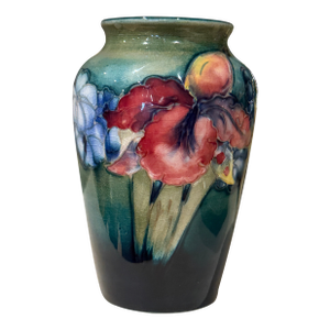 Vintage Walter Moorcroft Flambé Orchid Tapering Shaped Vase