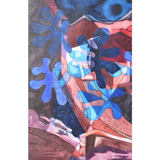 Modern Hermann Schmidt-Schmied, Peaceful Spirits, 1964, Oil Painting on Canvas, Framed For Sale - Image 3 of 10
