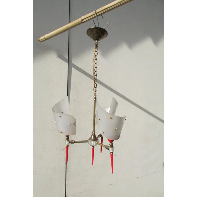 Chandelier and Wall Sconces, 1960s, Set of 3 For Sale - Image 10 of 10