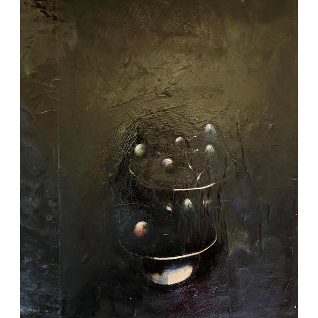 Kevin Larmon, Minimalist Black Oil Painting, Collage, Mixed Media on Canvas Kevin Larmon, 1985-1986 For Sale - Image 12 of 12