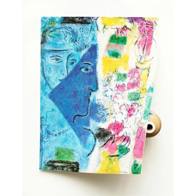 Marc Chagall 1972 After Marc Chagall "The Blue Face", Full-Color Parisian Print For Sale - Image 4 of 7