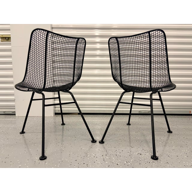 Mid Century Modern Woodard Sculptural Mesh Side Chairs - Set of 2 For Sale In Tampa - Image 6 of 6