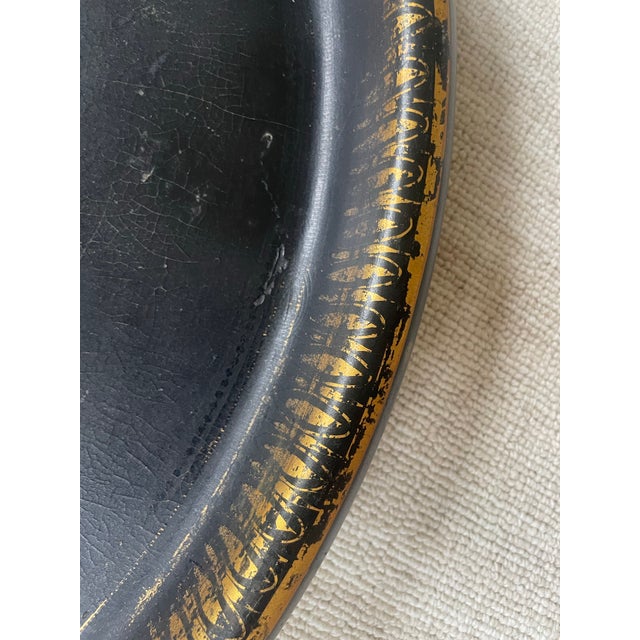 Late 19th Century Large Antique Lacquer Paper Mache Tray For Sale - Image 5 of 6