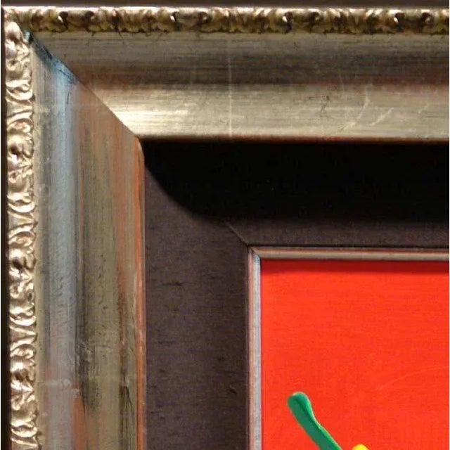 Paint Peter Max Van Gogh Original Mixed Media on Canvas, Signed Custom Frame For Sale - Image 7 of 9