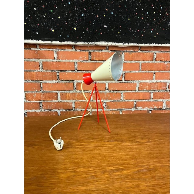 Vintage Model 1618 Table Lamp by Josef Hůrka for Napako, 1954 For Sale - Image 4 of 5