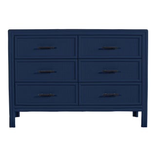 Bermuda Six-Drawer Dresser - Navy Blue For Sale