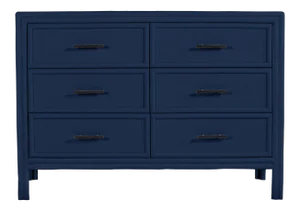 Bermuda Six-Drawer Dresser - Navy Blue