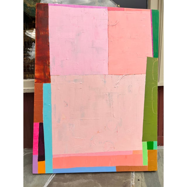 Pink Sarah Martinez Colorblock No. 13 Original Abstract Art For Sale - Image 8 of 8