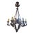Early 20th Century Elegant Hand-Forged Mizner Iron Chandelier For Sale