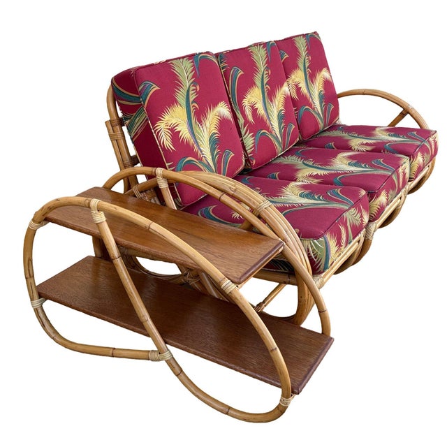 The Restored Rattan 3-Strand Full Pretzel 3-Seater Sofa exudes vintage charm with its elegant curves and comfortable...