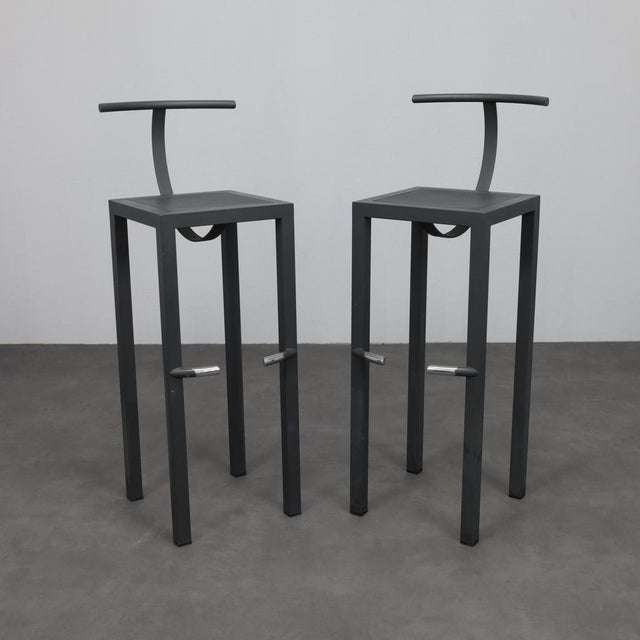 Sarapis Bar Stools by Philippe Starck for Aleph Driade, Italy, 1986, Set of 2 For Sale - Image 11 of 11