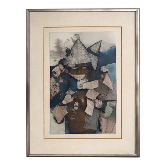 1981 Italian Surrealist Mixed-Media Collage Artwork – Signed Rosina For Sale