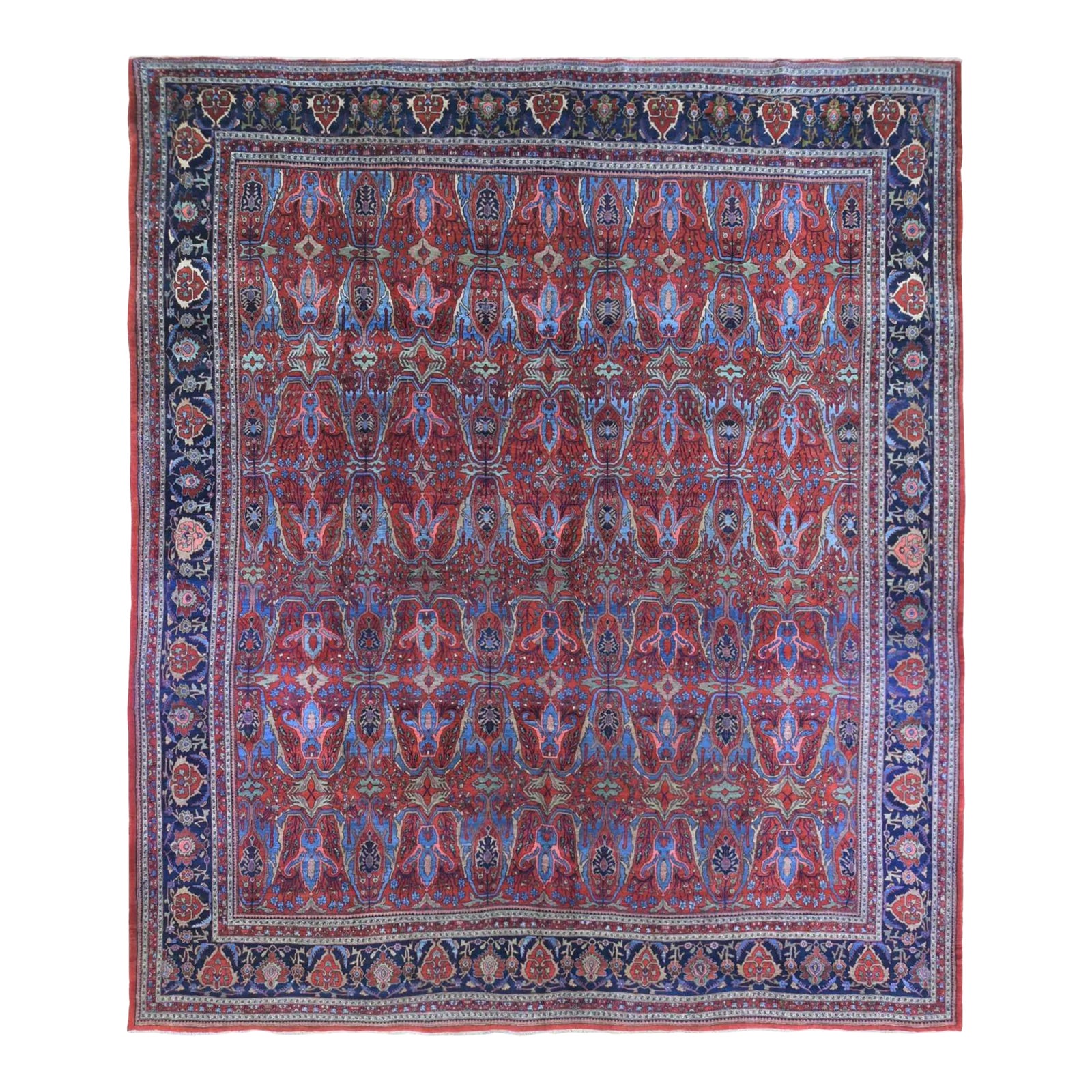 1910s Red Antique Oriental Rug | Chairish