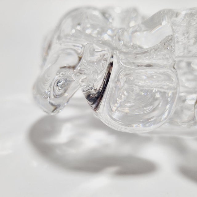 1970s Vintage Crystal Krinolin Ashtray by Göran Wärff for Kosta Boda, 1970s For Sale - Image 5 of 16