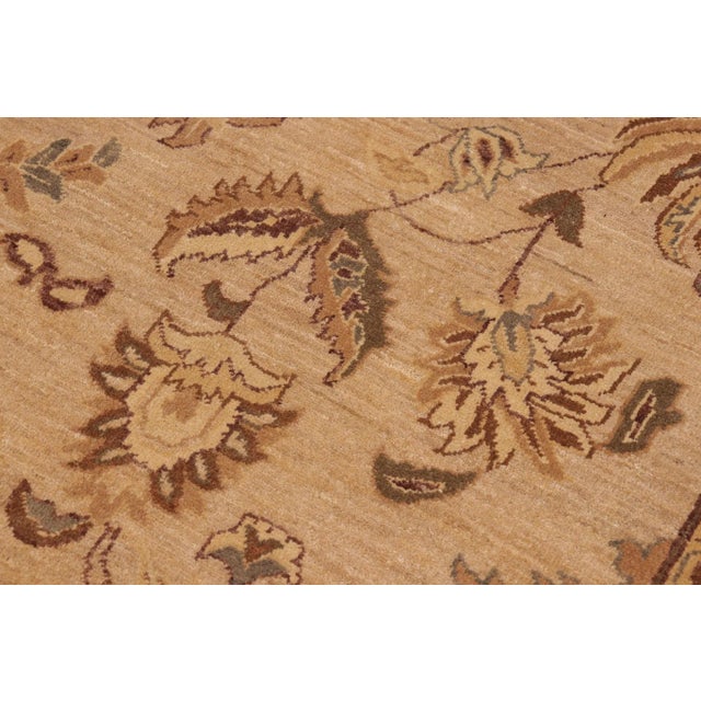 Transitional Classic Ziegler Tan Brown Hand-Knotted Wool Rug - 10'3'' X 13'9'' For Sale - Image 3 of 8