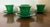 Antique 19th Century Chinese Bright Green Peking Glass Tea Cups & Saucers - Set of 4 For Sale - Image 4 of 18