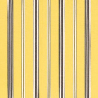 Sample - Schumacher Coco Stripe Fabric in Yellow For Sale