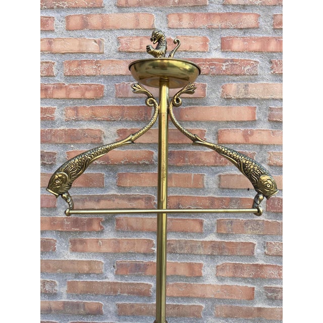 Traditional Bronze and Brass Valet Stand Dressboy, 1940s For Sale - Image 3 of 18