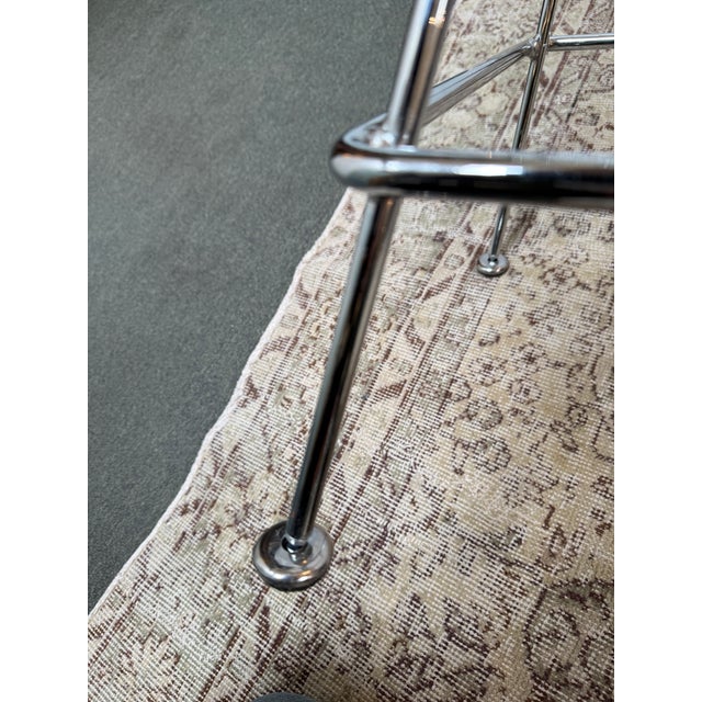 Caged Chrome Metal Bar Stool, in the Style of Bertoia For Sale - Image 12 of 12