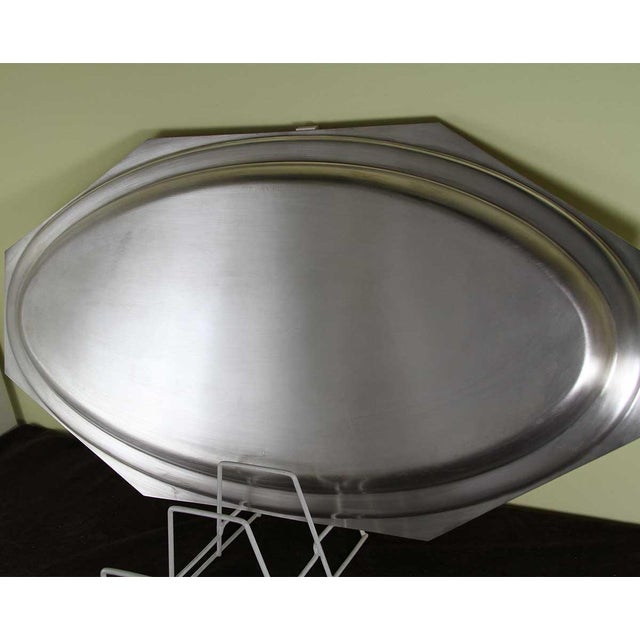 1970’s Vintage/New Silve Octagonal Fish Platter, Raw Edge For Sale In New York - Image 6 of 15
