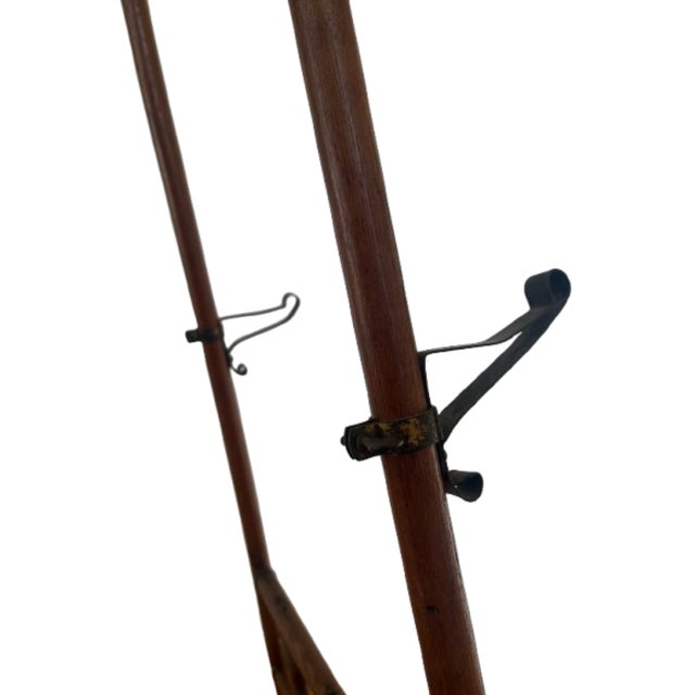 C. 1900 Victorian Oak Stick and Ball Ornate Easel Stand For Sale - Image 12 of 12