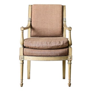 French 19th Century Directoire Painted Fauteuil For Sale