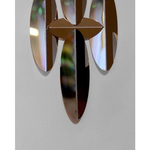 Contemporary Small Wall Mirror in Polished Aluminum by Martens & Visser For Sale - Image 3 of 7
