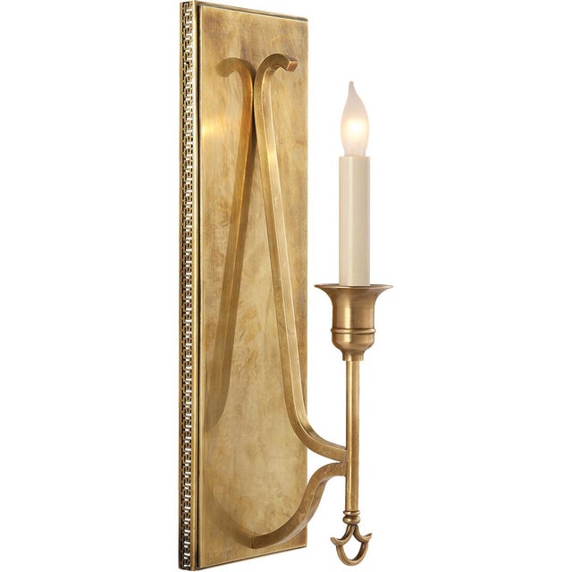 Traditional John Rosselli for Visual Comfort Signature Savannah Sconce in Hand-Rubbed Antique Brass For Sale - Image 3 of 4