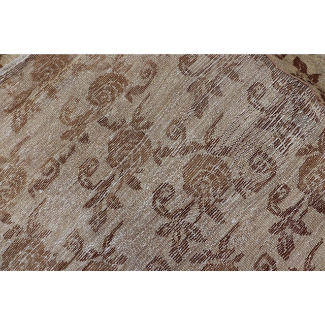 Unique Antique Turkish Konya Rug With All-Over Floral Pattern in Taupe and Brown For Sale - Image 12 of 12