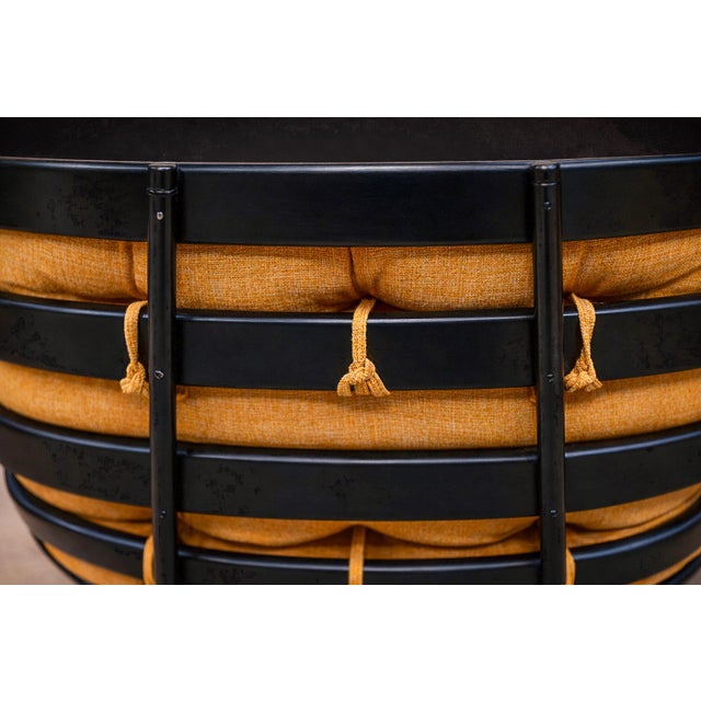Amber “Costella” Armchair in Hardwood & Chenille, Martin Eisler, 1950s For Sale - Image 8 of 9