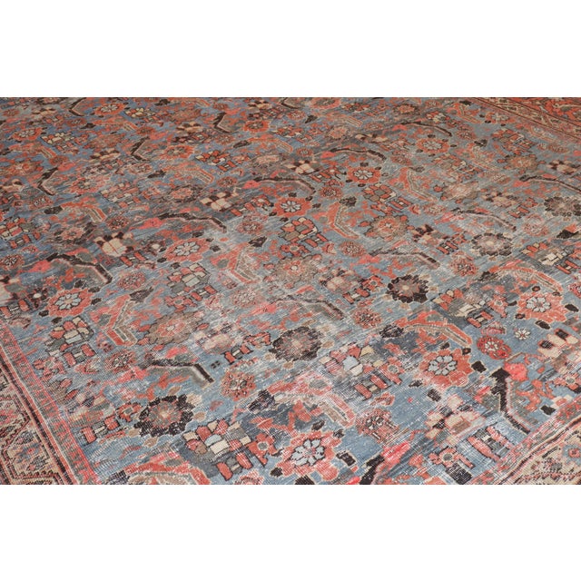 Blue Early 20th Century Oversize Blue Grey Persian Mahal Rug - 13'4" x 20'4" For Sale - Image 8 of 12