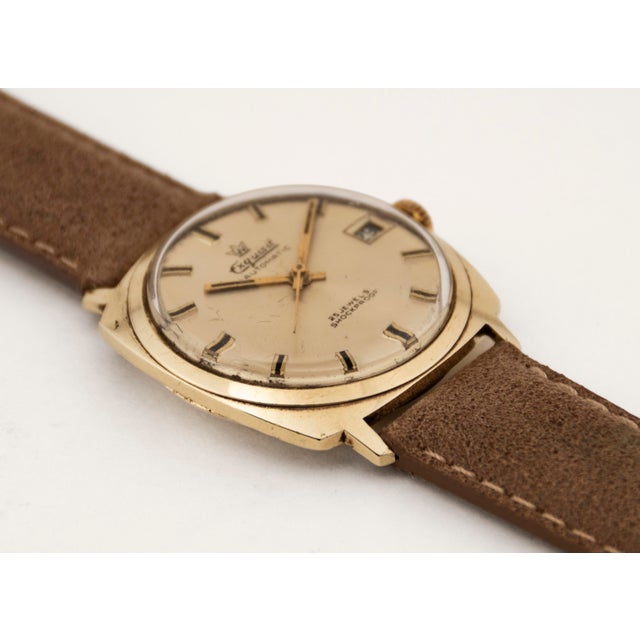 Vintage 14K Gold Automatic Watch by Exquisit, 1970s For Sale - Image 10 of 13