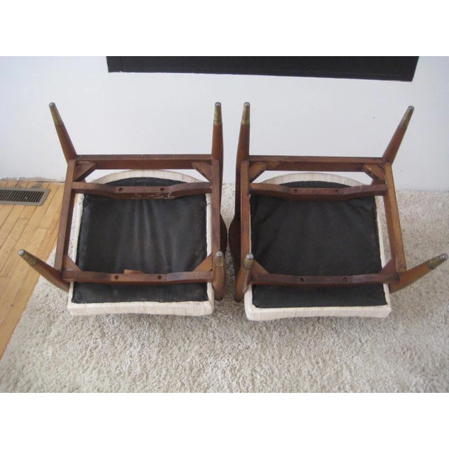 Mid-Century Walnut Sculptural Arm Chairs - A Pair 1960s For Sale - Image 12 of 13