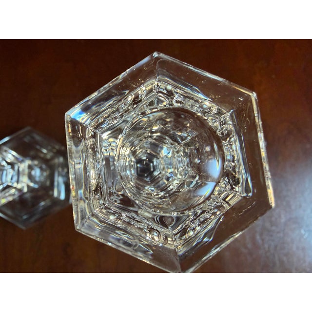 Late 20th Century Baccarat Harcourt / Versailles 7” High Candle Sticks (Pair). For Sale - Image 5 of 6