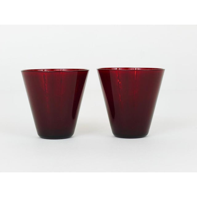 Mid-Century Drinking Glasses by Kaj Franck for Nuutajarvi Nottsjo Finland, 1950s, Set of 4 For Sale - Image 9 of 14
