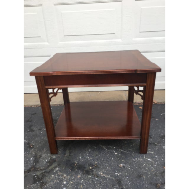 Wood Hammary Furniture Mahogany Chippendae End Table For Sale - Image 7 of 7