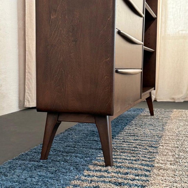 1950s Mid-Century Modern Secretary Desk Bookcase Cabinet by Heywood-Wakefield For Sale - Image 9 of 13