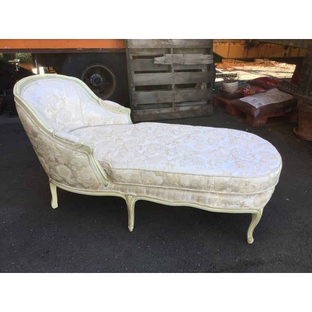 Louis XVStyle Painted Chaise Lounge Chairish