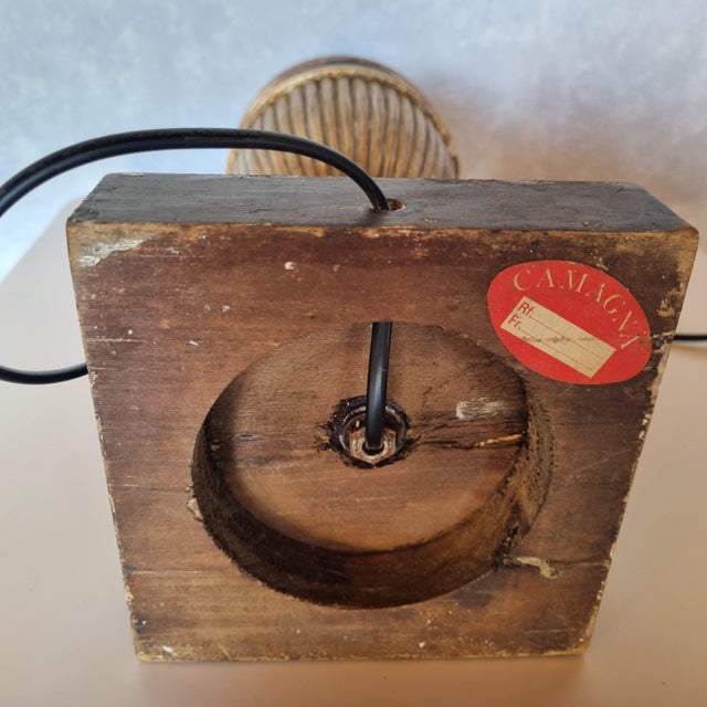 Polychrome Wood Table Lamp from Camagna, 1940s For Sale - Image 13 of 14